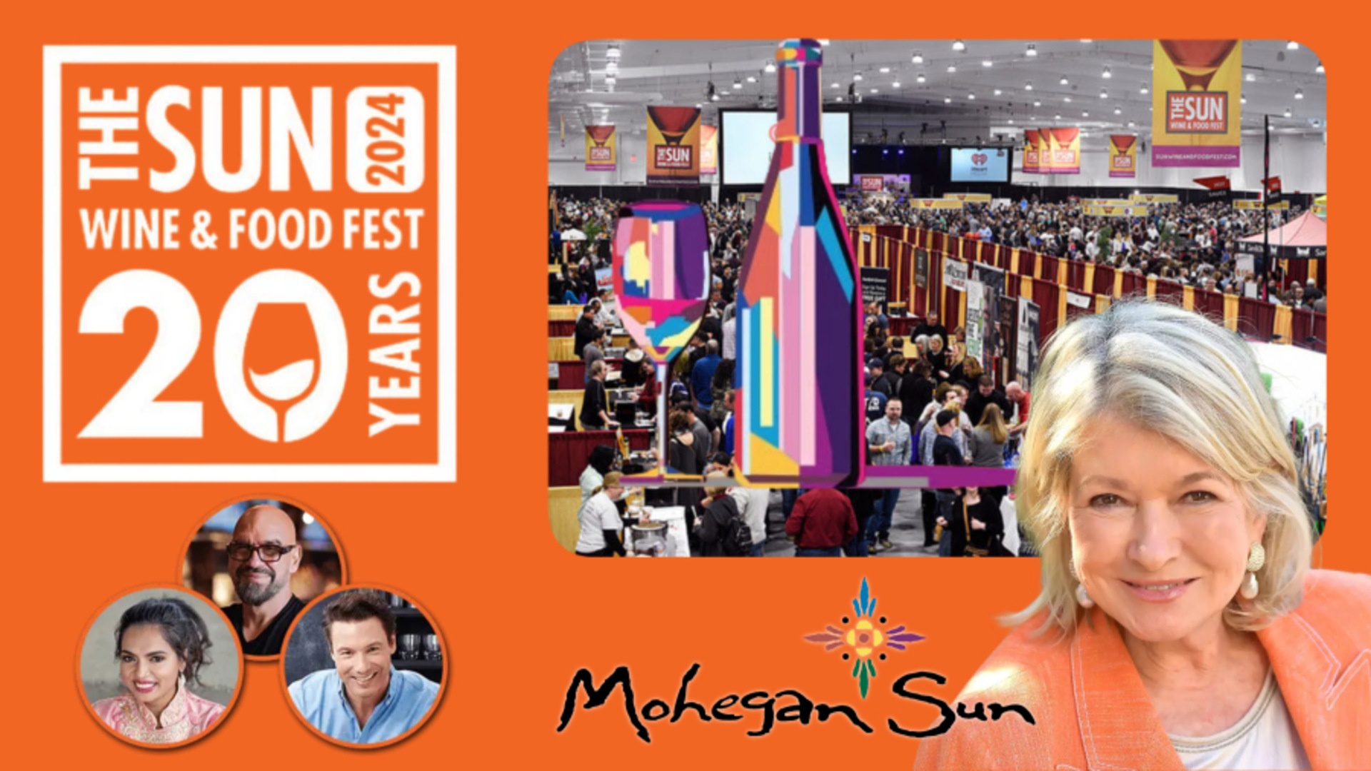 Sun-Wine-Food-Fest-2024-Uncasville-CT-Culinary-Event-Wine-Tasting-Celebrity-Chefs-Gourmet-Cuisine-Fi Sun Wine & Food Fest 2024 🍷 Uncorking 20 Years of Flavor 🍾 The Ultimate Guide to the Trade Show at Mohegan Sun in Uncasville, CT - BISTRO BUDDY | Food & Drink Community Network  The Ultimate Guide to the Trade Show at Mohegan Sun! Explore celerity culinary influencers including Martha Stewart, Bryan Cranston, Aaron Paul, and more!