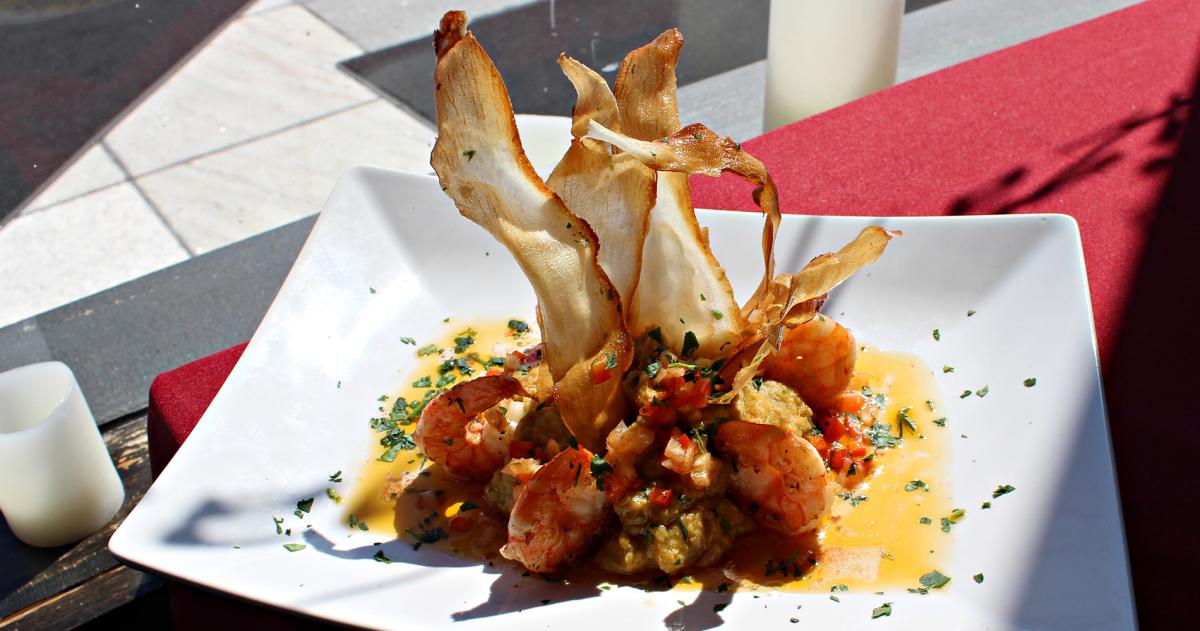 Tapas & other Spanish cuisine paired with wines in a boldly colored space with a patio