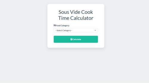 Sous Vide Time