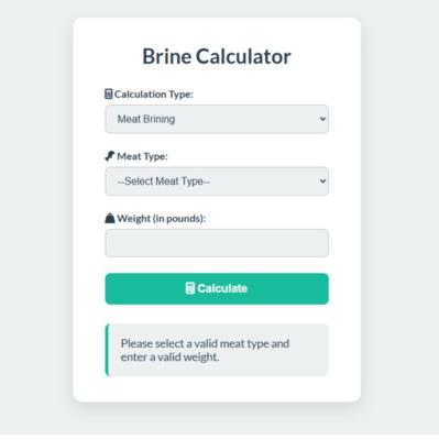 Brine Calculator