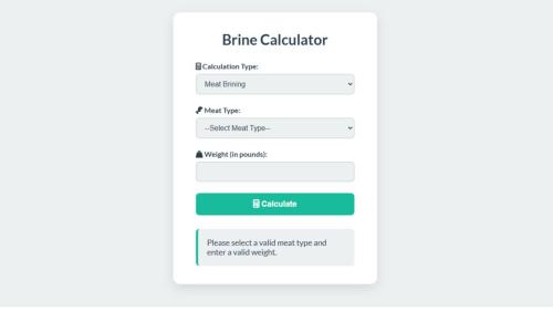 Brine Calculator