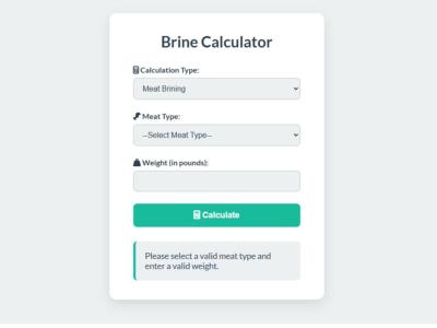 Brine Calculator