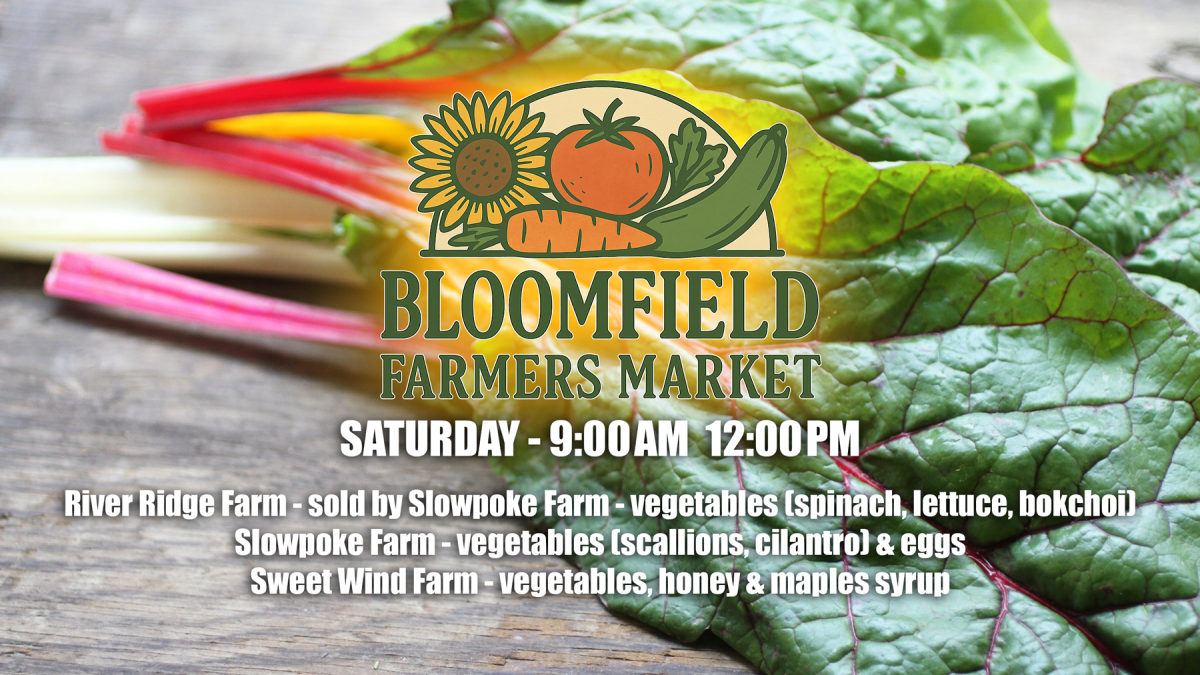 Visit the Bloomfield Farmers Market on Saturday, August 30, 2025 at the Bloomfield Town Hall Green. Enjoy local produce, crafts, food trucks, live music & more every Saturday all summer!