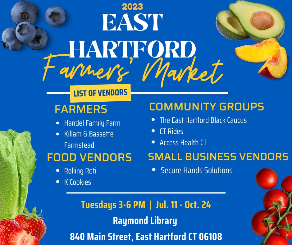 east_hartford_farmers_markets_poster BISTRO BUDDY - FOOD & DRINK NETWORK - A COMMUNITY-DRIVEN PLATFORM THAT EMPOWERS GROWTH THROUGH TECHNOLOGY & LOCAL COLLABORATION  Discover and support your local food and drink event scene on the ultimate platform for foodies. Connect & collaborate with local restaurants, food trucks, farmers' markets, breweries, wineries, and more. Featuring digital menus with online ordering & zero commissions, businesses can promote deals, merchandise, events, and jobs. Subscribe & stay up-to-date with local and industry news and trends from local food and drink influencers and creators.