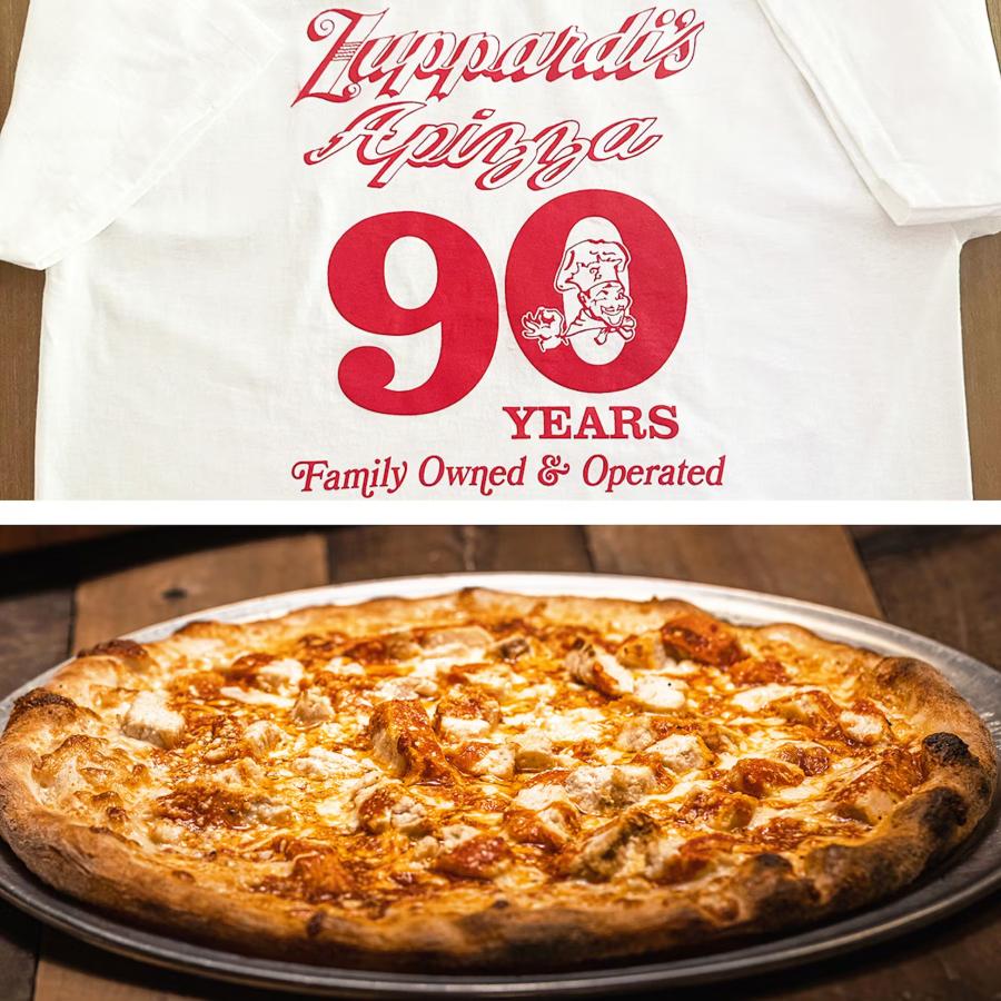 Celebrate Zuppardi's 90th with a special pizza deal and anniversary tee! Proceeds from the tee go to the Closer to Free Fund. Enjoy iconic New Haven-style pizza. Note: Pizzas may arrive thawed but are safe to eat and refreeze.Celebrate Zuppardi's 90th wit