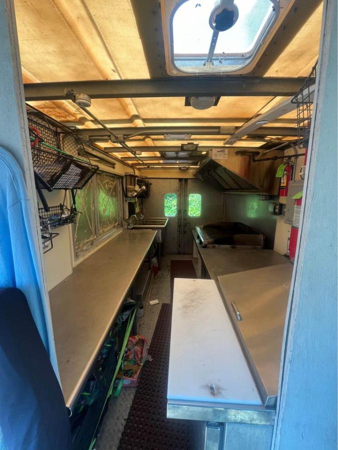 Selling a 1998 Chevrolet P30 Food Truck in Newport, RI for $25,000. Fully equipped with a 36’’ flattop grill, sandwich prep table, 3-bay sink, water heater, and more. Great running condition. 1998 Chevrolet P30 Food Truck, buy food truck, used food truck 