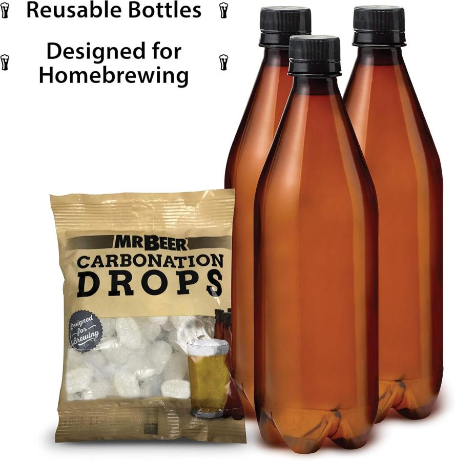 Get started with the Mr. Beer Bonus Beer Making Kit. Perfect for beginners, this homebrewing kit includes everything you need to brew delicious craft beer at home, with reusable bottles and easy-to-follow instructions.